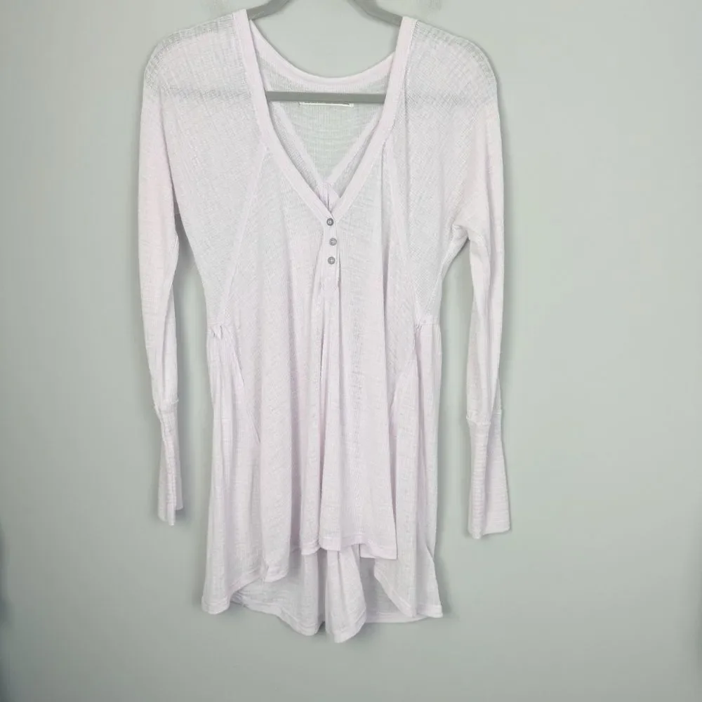 FREE PEOPLE | WE THE FREE Oversized Citrine Henley Long Sleeve Top Women’s XS